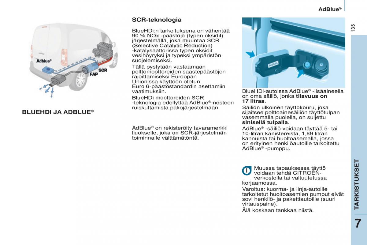 Citroen Berlingo Multispace II 2 omistajan kasikirja / page 137