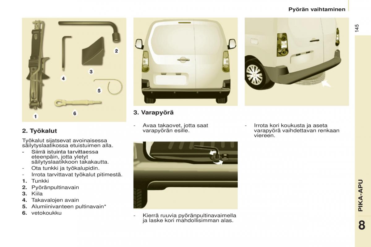 Citroen Berlingo Multispace II 2 omistajan kasikirja / page 147