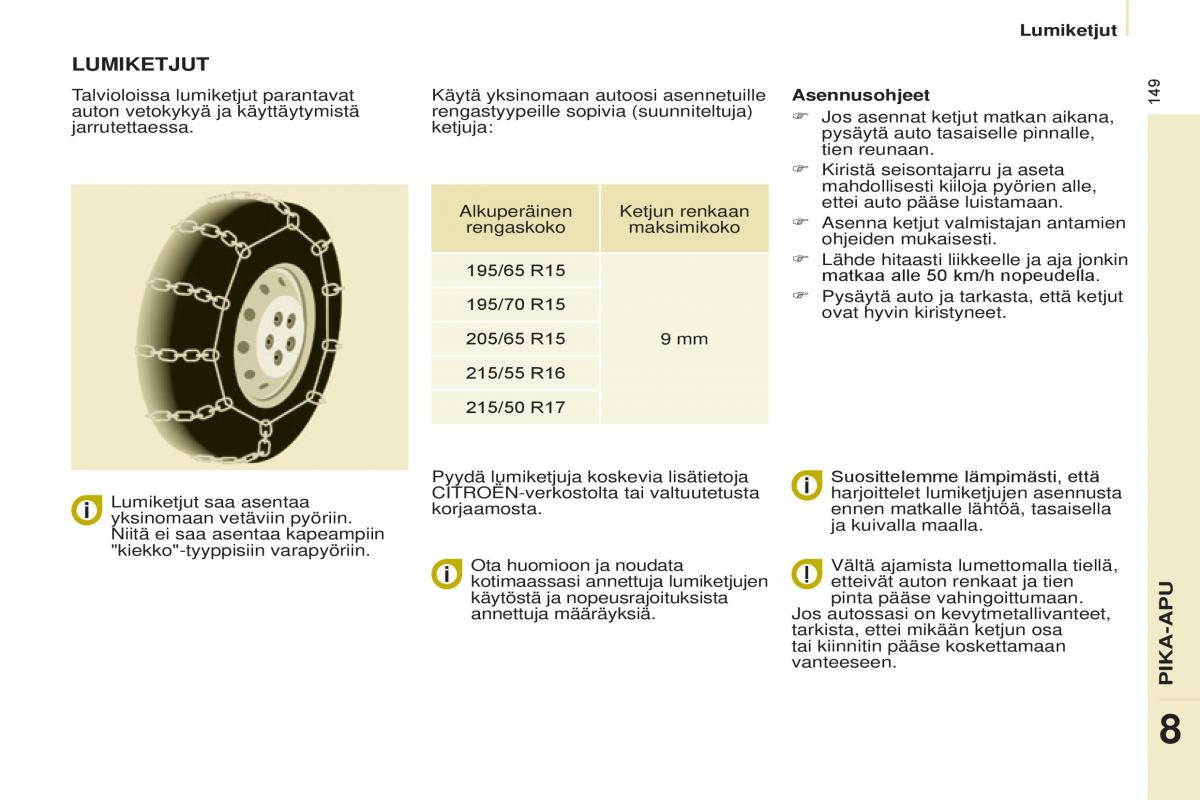 Citroen Berlingo Multispace II 2 omistajan kasikirja / page 151