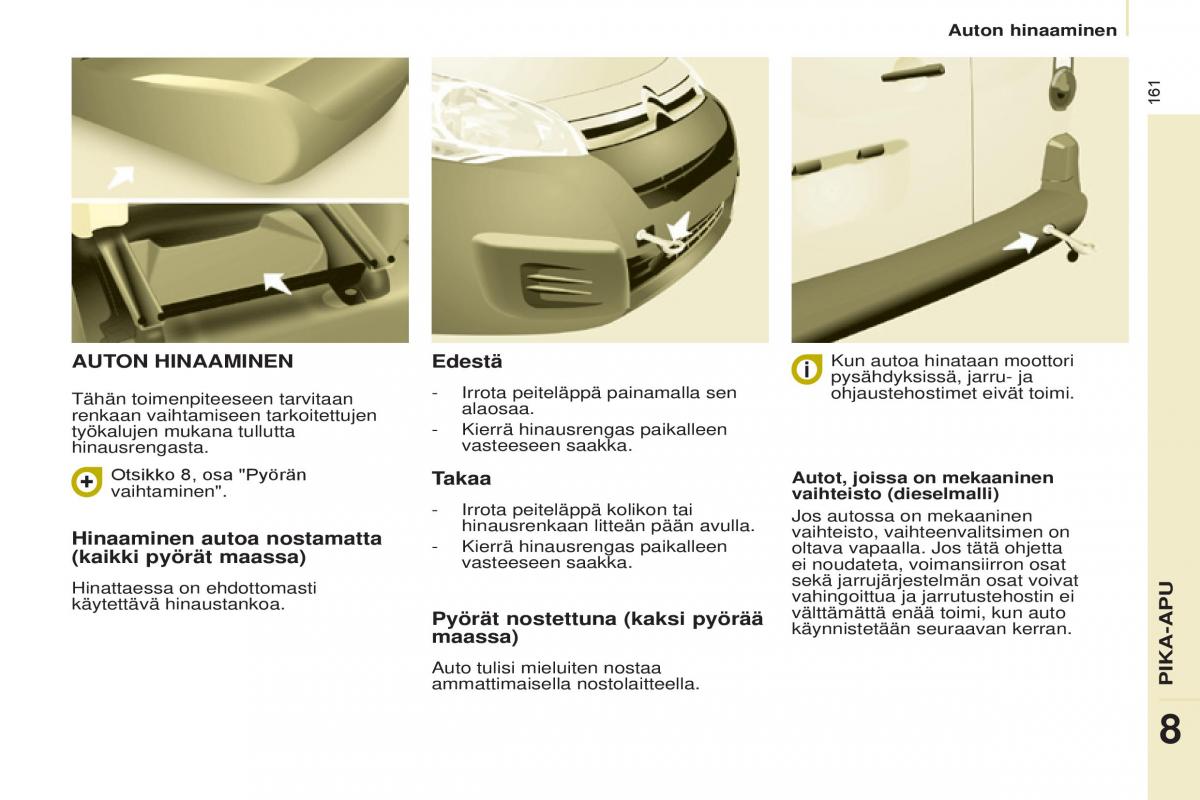 Citroen Berlingo Multispace II 2 omistajan kasikirja / page 163