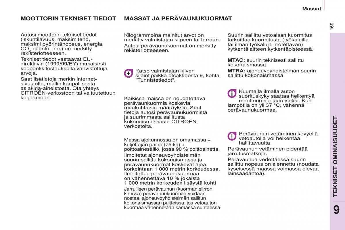 Citroen Berlingo Multispace II 2 omistajan kasikirja / page 171