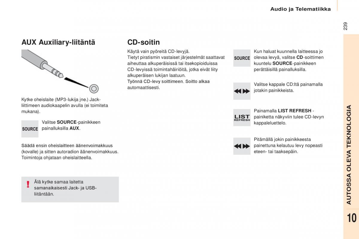 Citroen Berlingo Multispace II 2 omistajan kasikirja / page 241