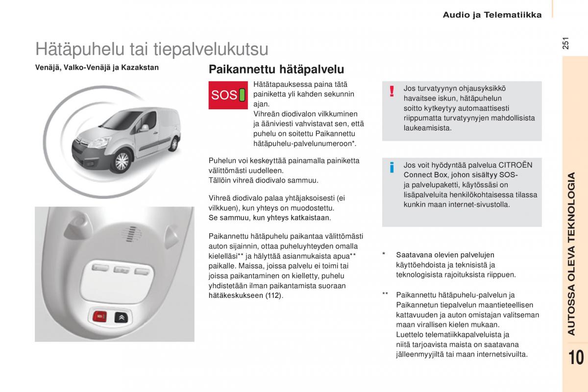 Citroen Berlingo Multispace II 2 omistajan kasikirja / page 253