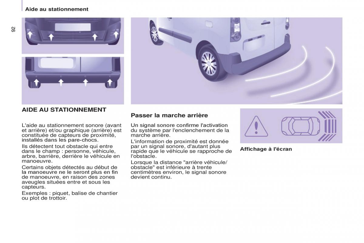 Citroen Berlingo Multispace II 2 manuel du proprietaire / page 94