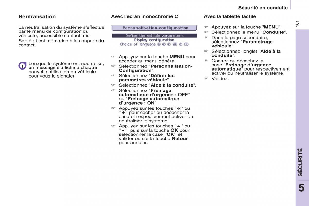 Citroen Berlingo Multispace II 2 manuel du proprietaire / page 103