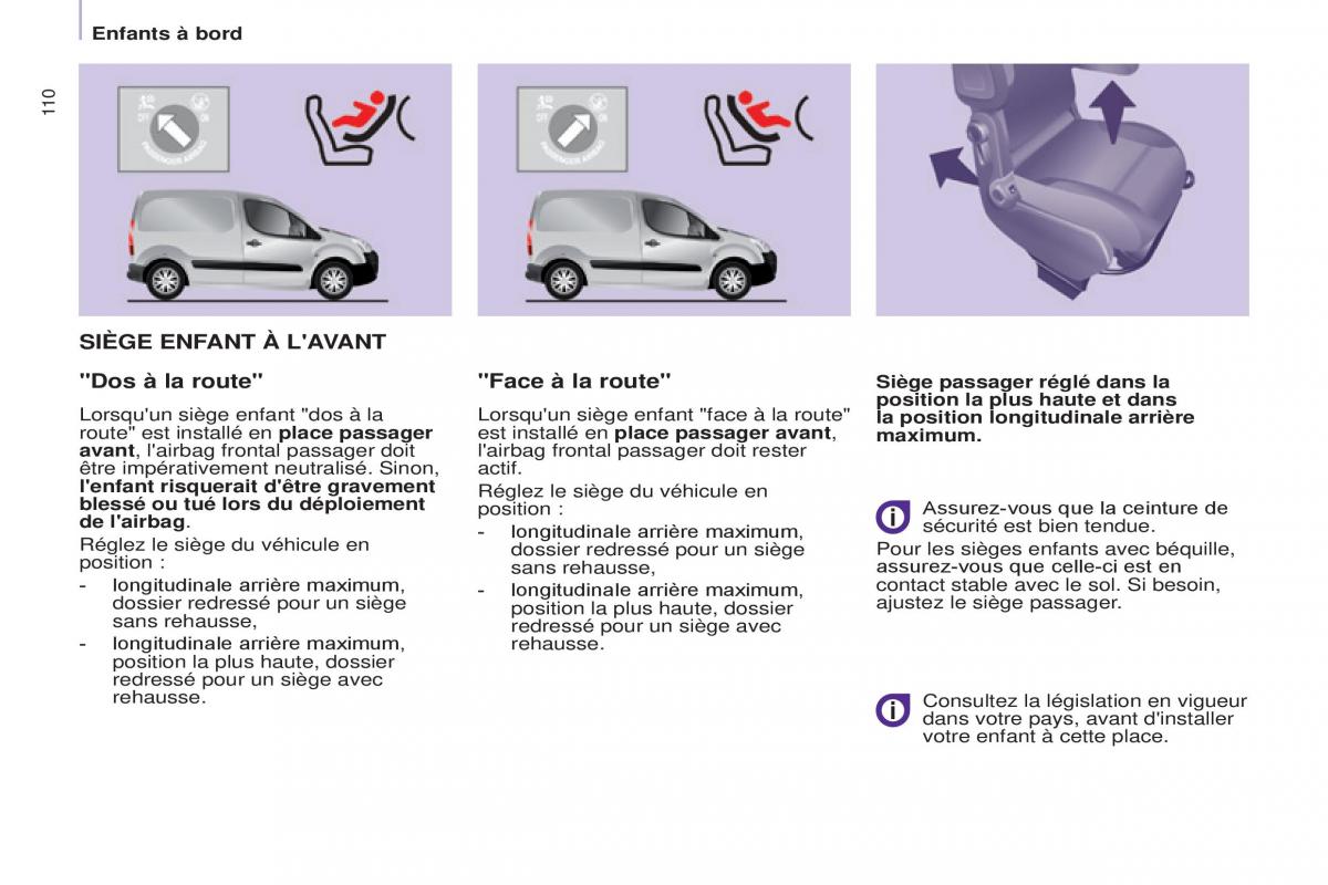 Citroen Berlingo Multispace II 2 manuel du proprietaire / page 112