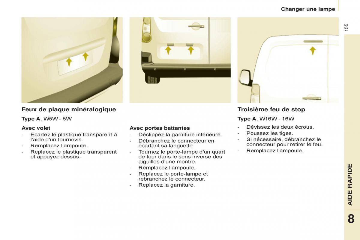 Citroen Berlingo Multispace II 2 manuel du proprietaire / page 157