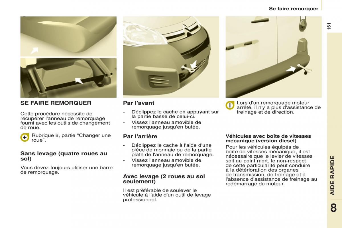 Citroen Berlingo Multispace II 2 manuel du proprietaire / page 163