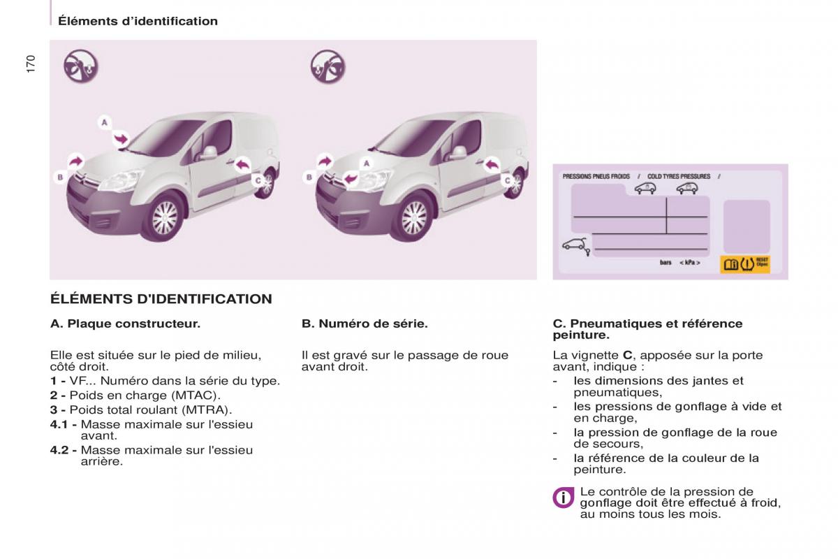 Citroen Berlingo Multispace II 2 manuel du proprietaire / page 172