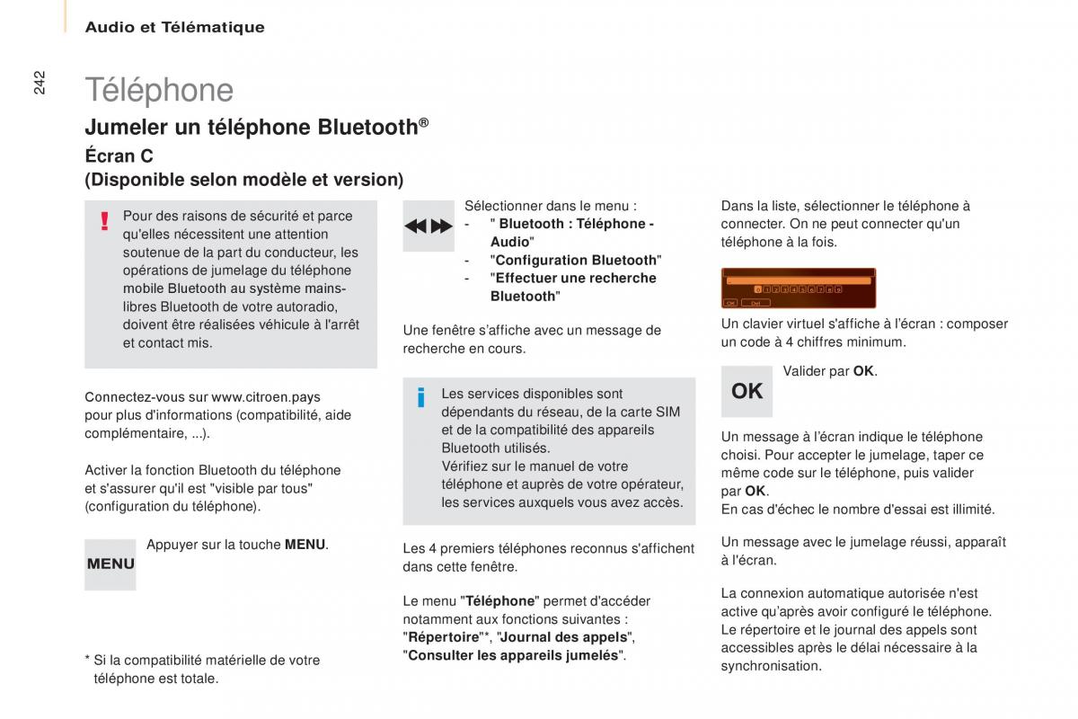 Citroen Berlingo Multispace II 2 manuel du proprietaire / page 244