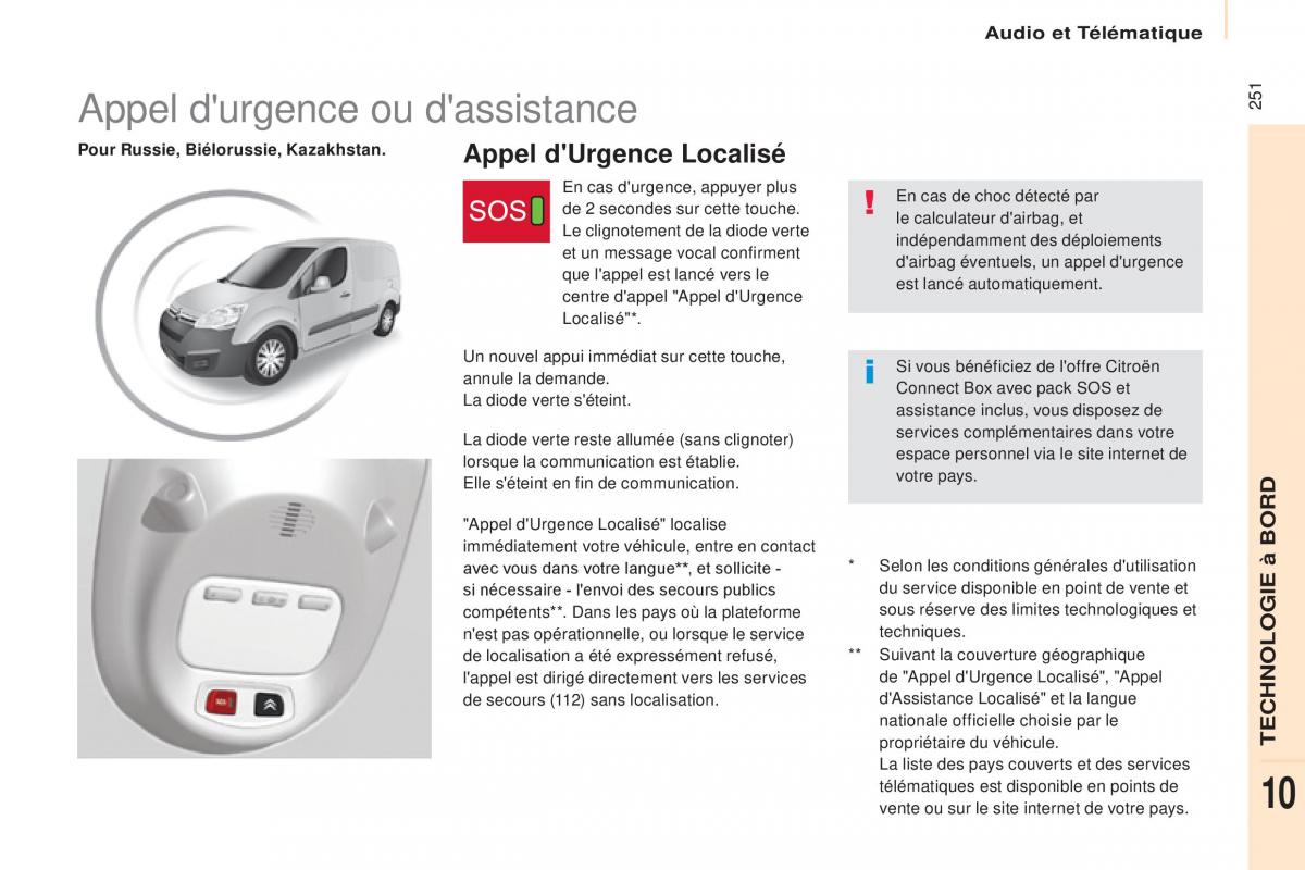 Citroen Berlingo Multispace II 2 manuel du proprietaire / page 253