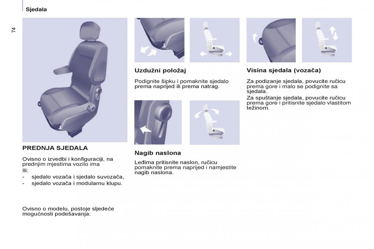 Citroen Berlingo Multispace II 2 vlasnicko uputstvo / page 76