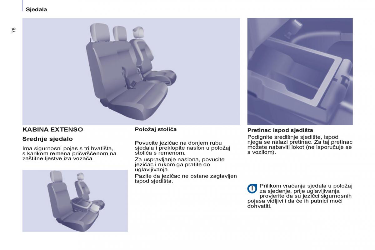 Citroen Berlingo Multispace II 2 vlasnicko uputstvo / page 78