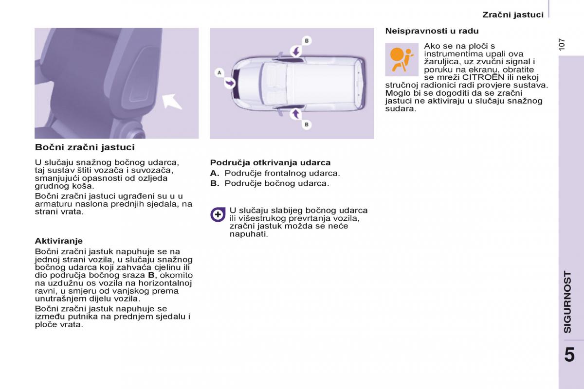 Citroen Berlingo Multispace II 2 vlasnicko uputstvo / page 109