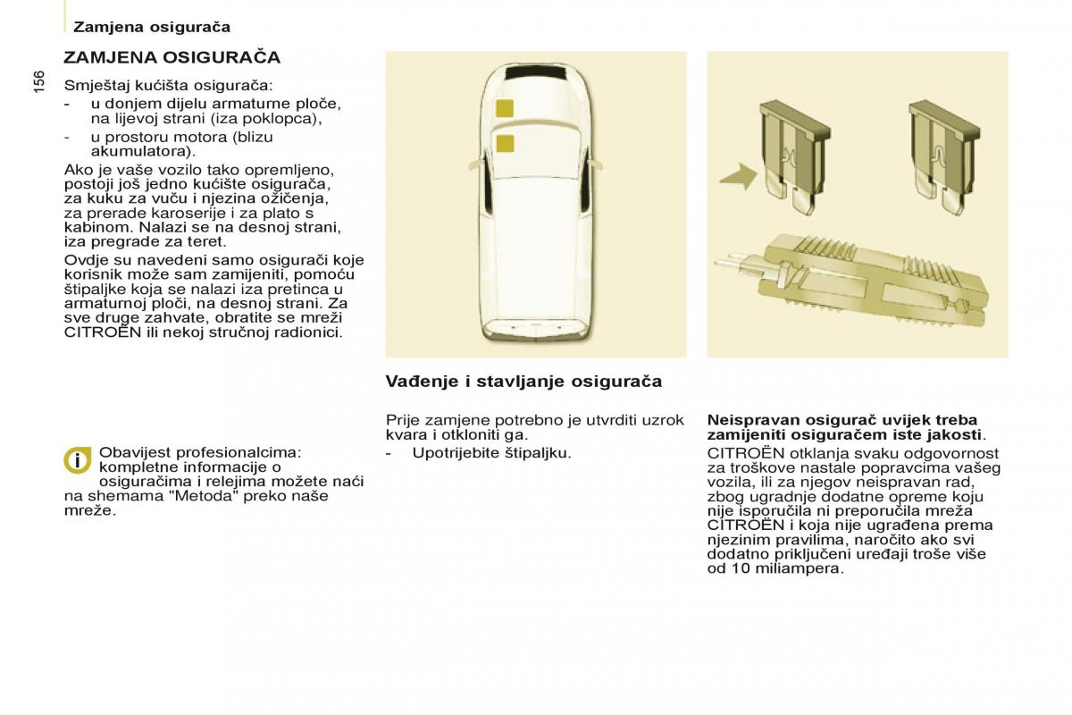 Citroen Berlingo Multispace II 2 vlasnicko uputstvo / page 158