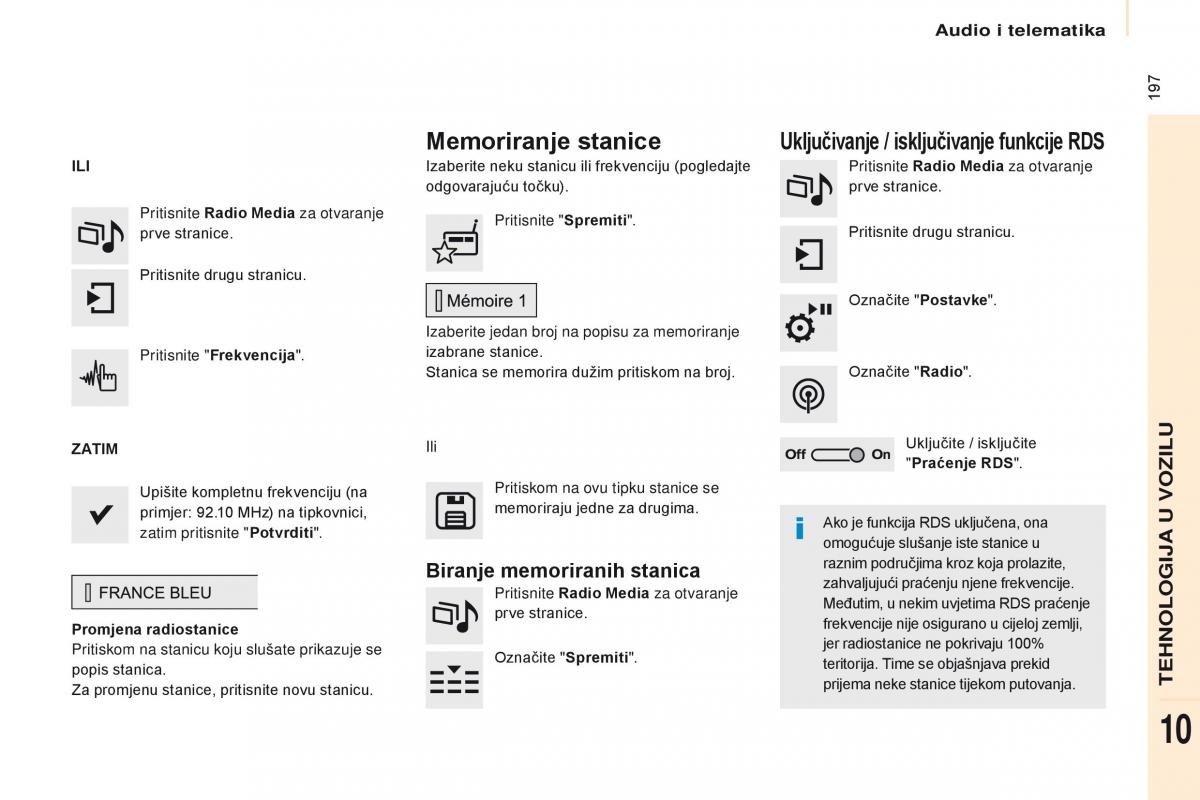 Citroen Berlingo Multispace II 2 vlasnicko uputstvo / page 199