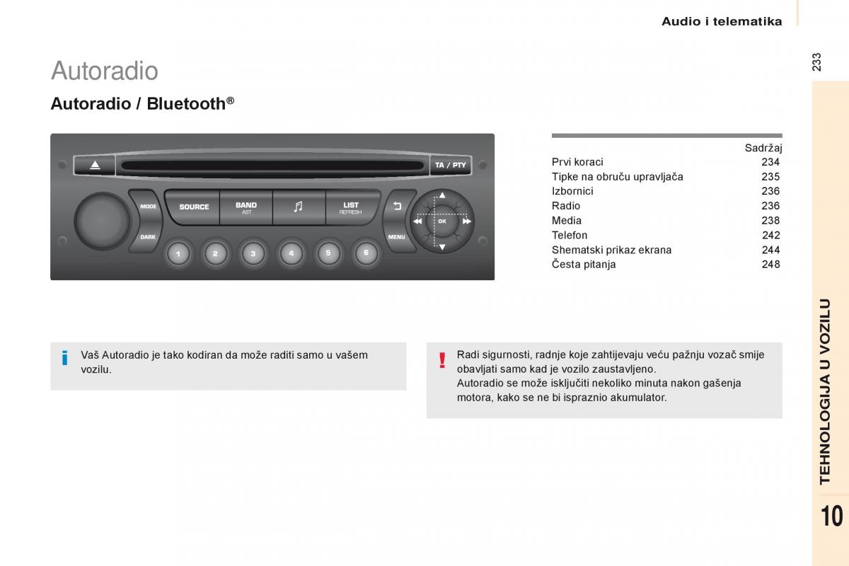 Citroen Berlingo Multispace II 2 vlasnicko uputstvo / page 235