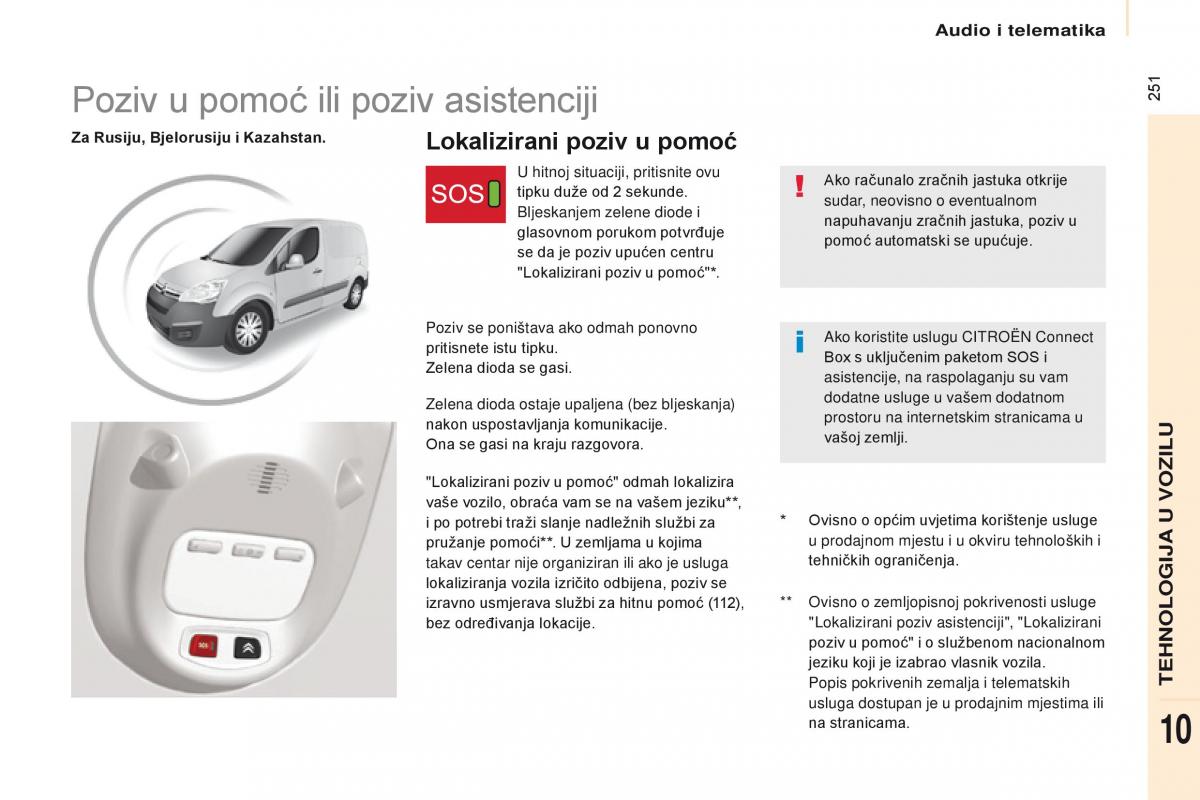 Citroen Berlingo Multispace II 2 vlasnicko uputstvo / page 253