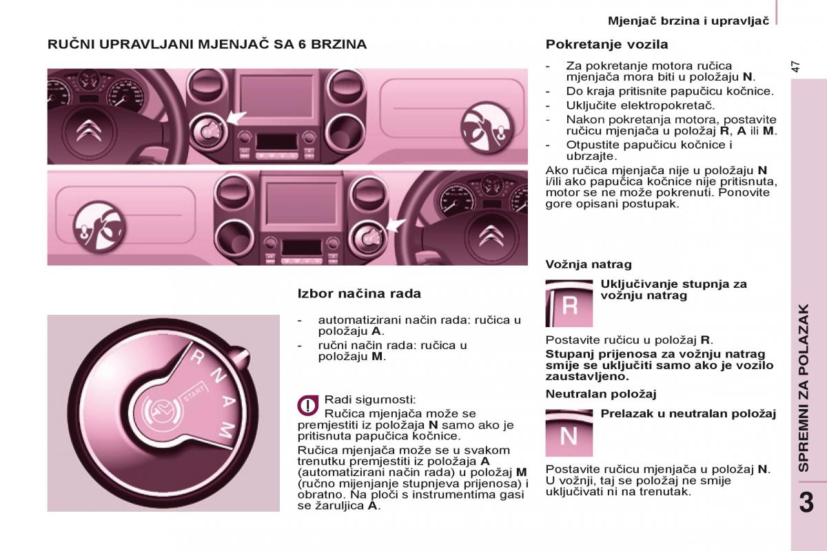 Citroen Berlingo Multispace II 2 vlasnicko uputstvo / page 49