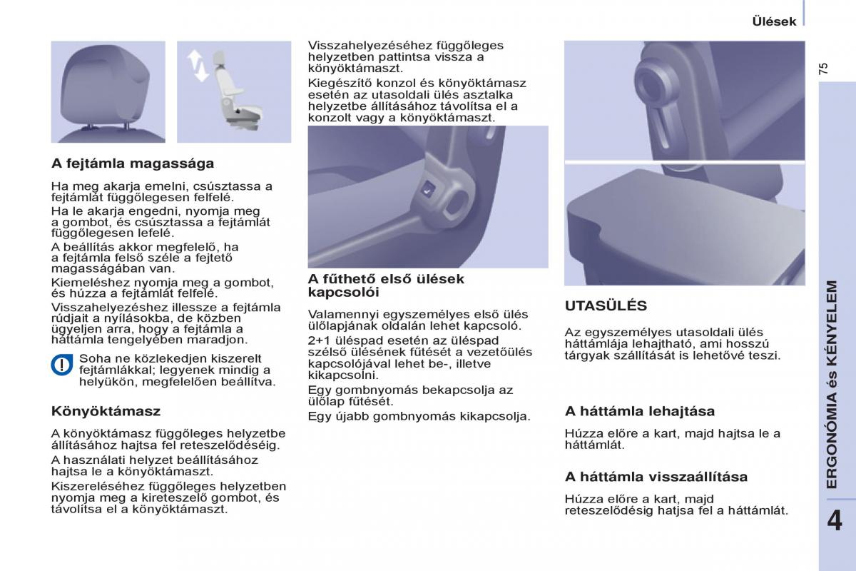 Citroen Berlingo Multispace II 2 Kezelesi utmutato / page 77