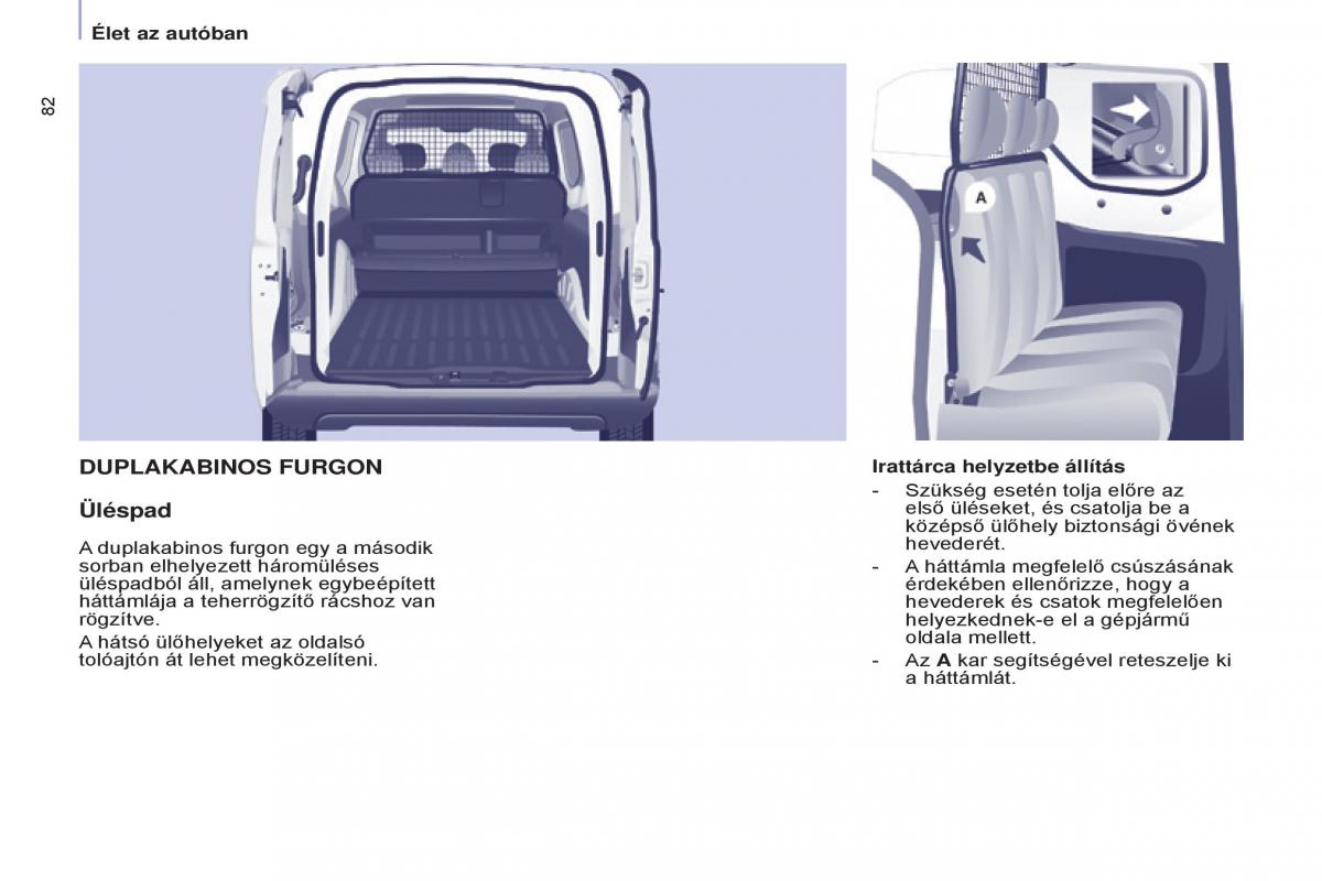 Citroen Berlingo Multispace II 2 Kezelesi utmutato / page 84