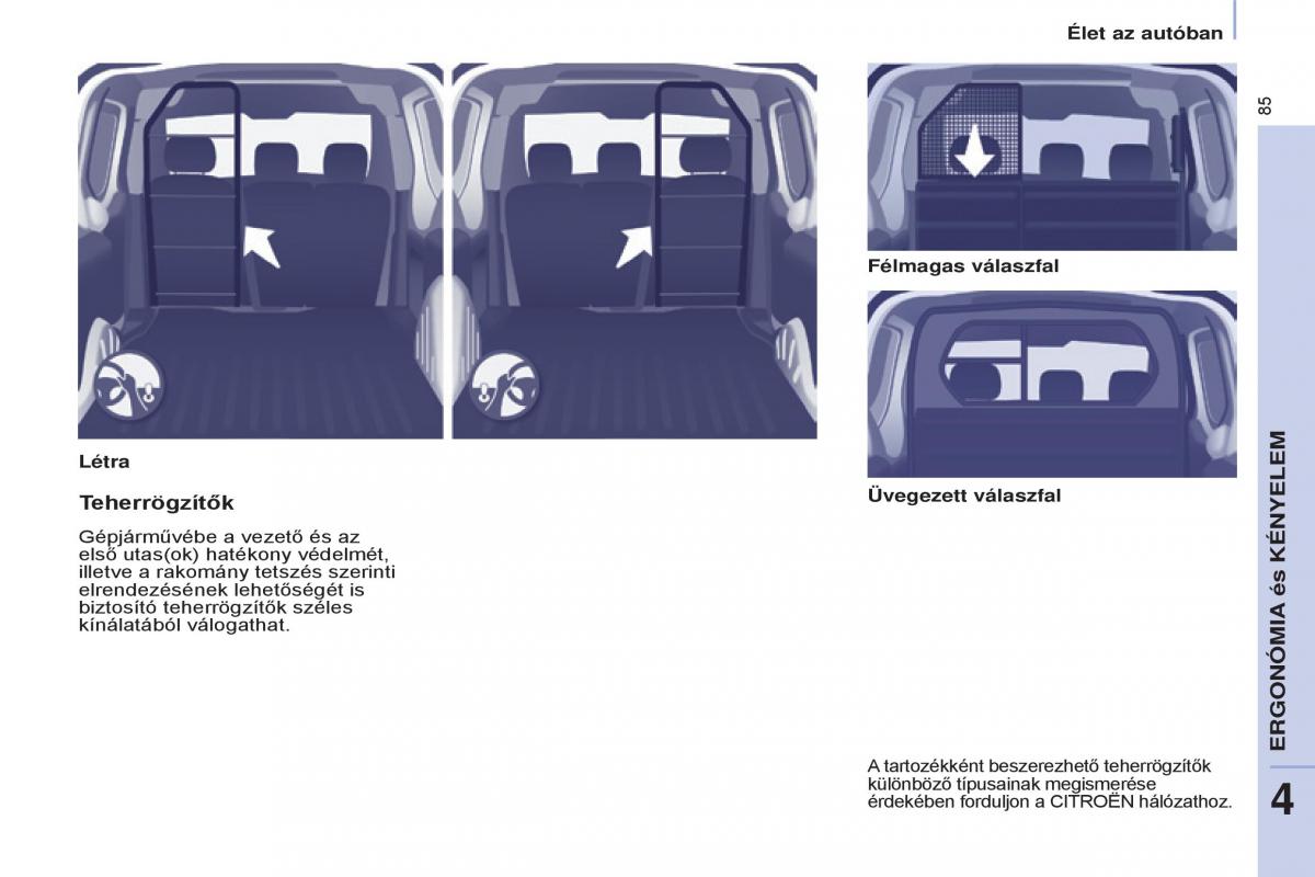 Citroen Berlingo Multispace II 2 Kezelesi utmutato / page 87