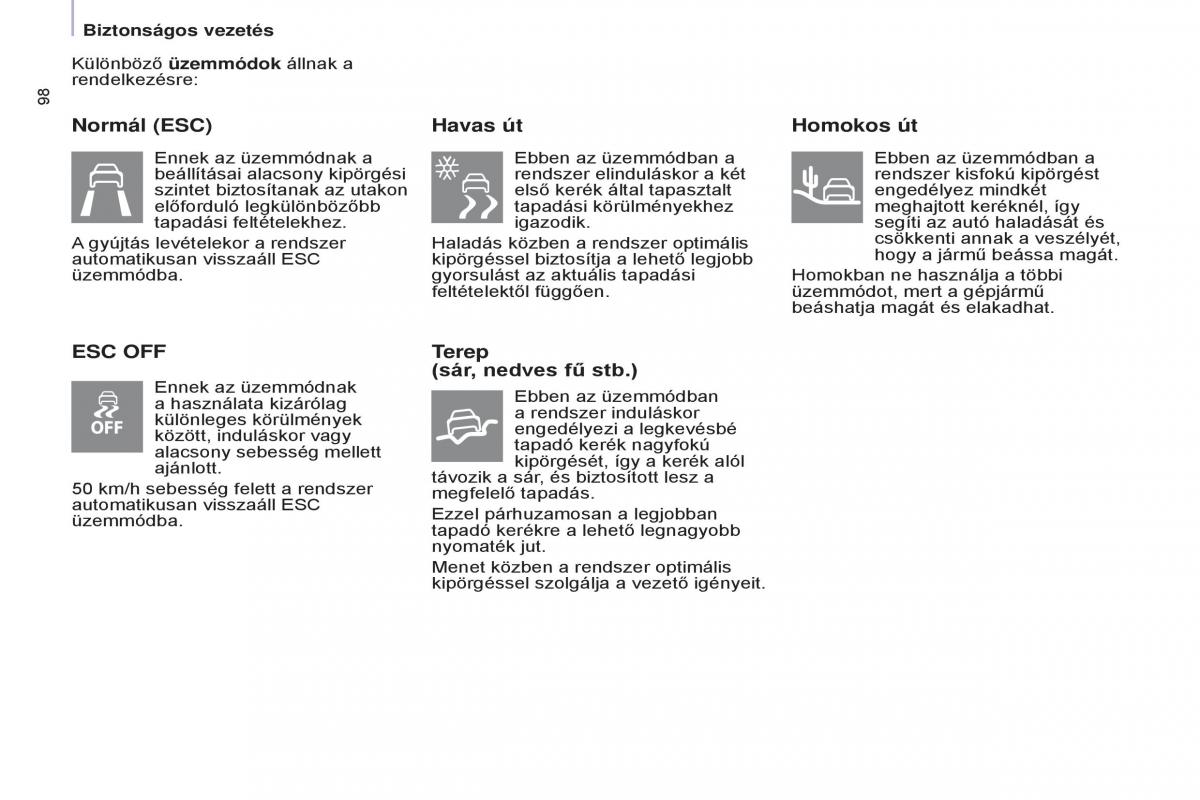 Citroen Berlingo Multispace II 2 Kezelesi utmutato / page 100