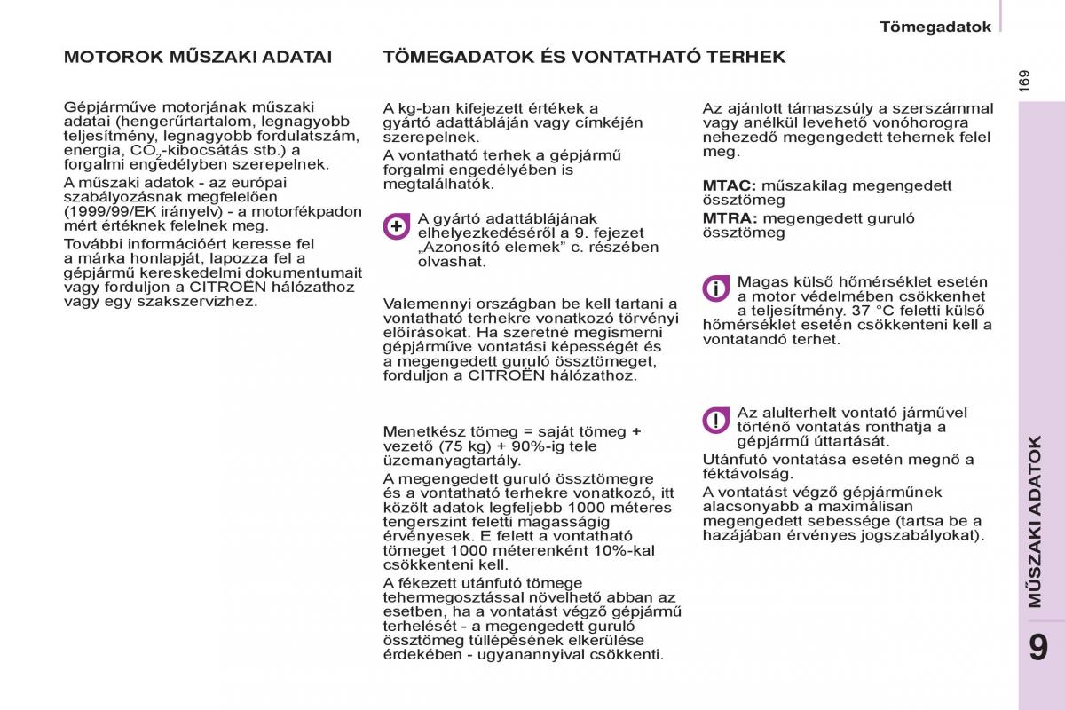 Citroen Berlingo Multispace II 2 Kezelesi utmutato / page 171