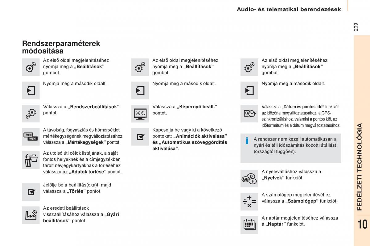 Citroen Berlingo Multispace II 2 Kezelesi utmutato / page 211