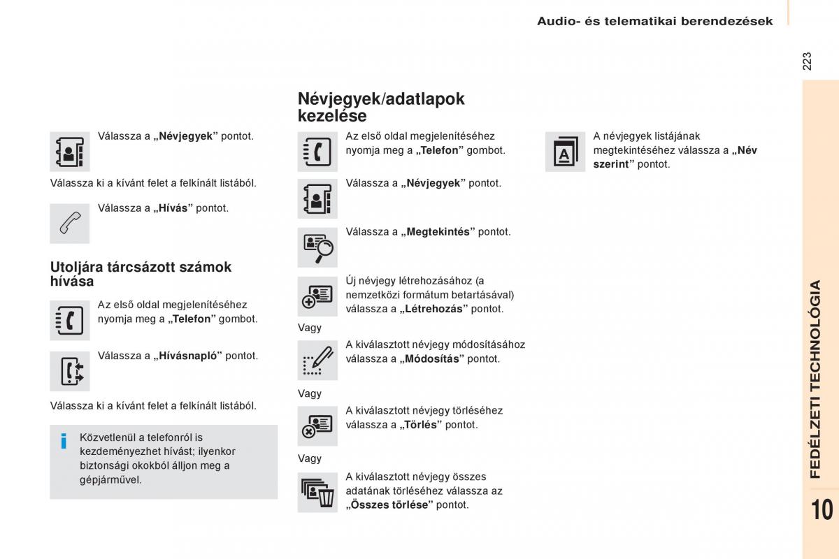 Citroen Berlingo Multispace II 2 Kezelesi utmutato / page 225