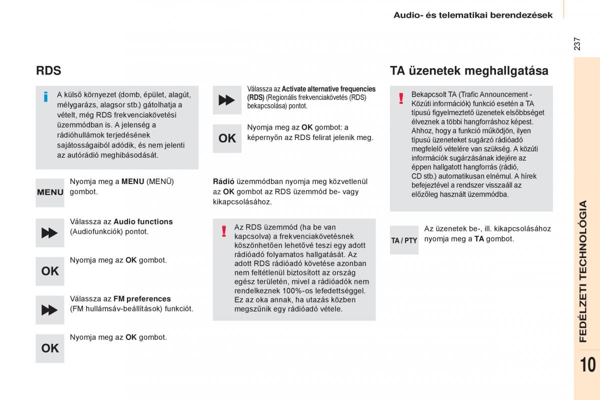 Citroen Berlingo Multispace II 2 Kezelesi utmutato / page 239