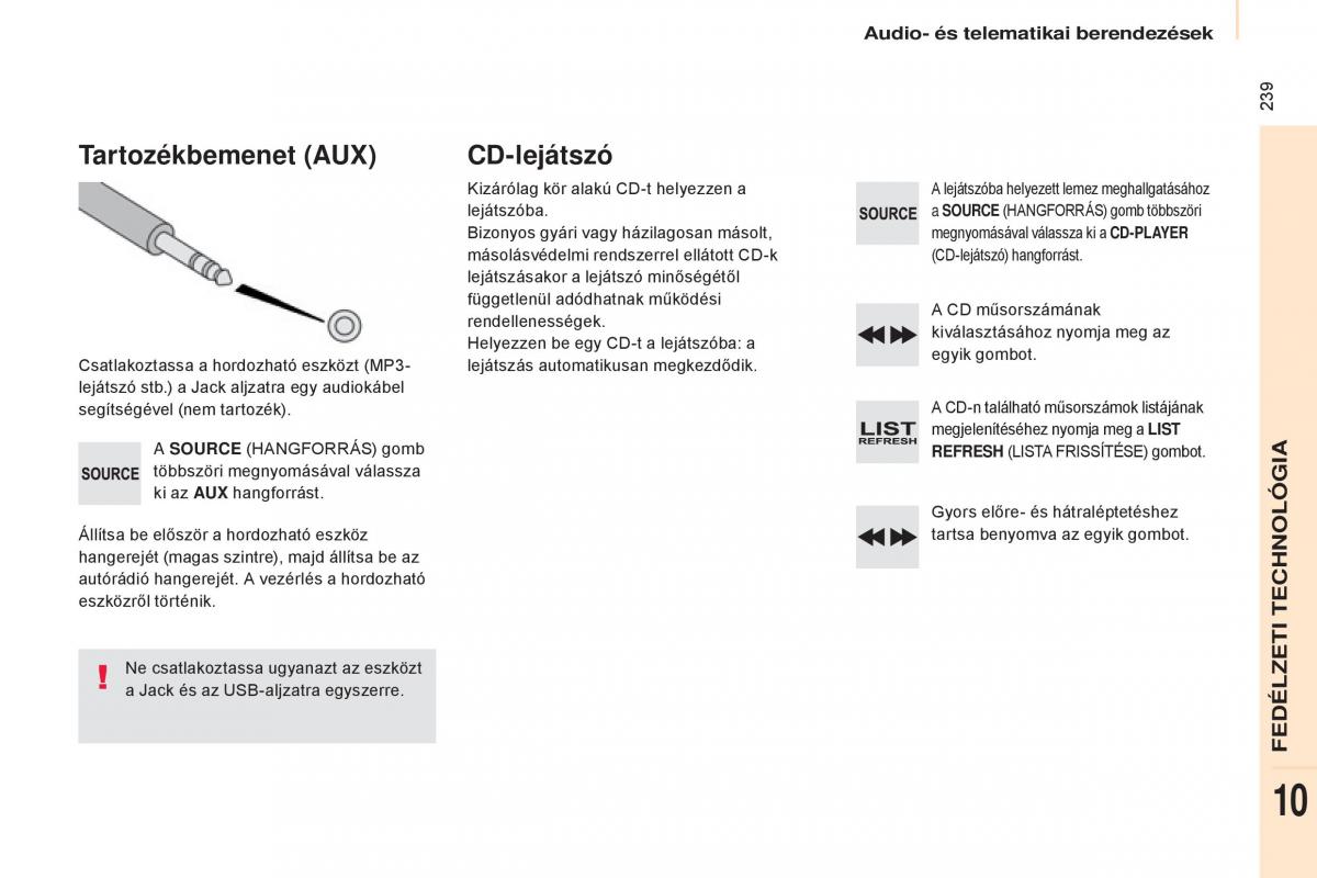 Citroen Berlingo Multispace II 2 Kezelesi utmutato / page 241