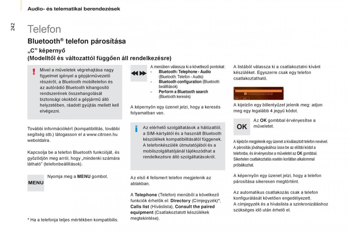 Citroen Berlingo Multispace II 2 Kezelesi utmutato / page 244