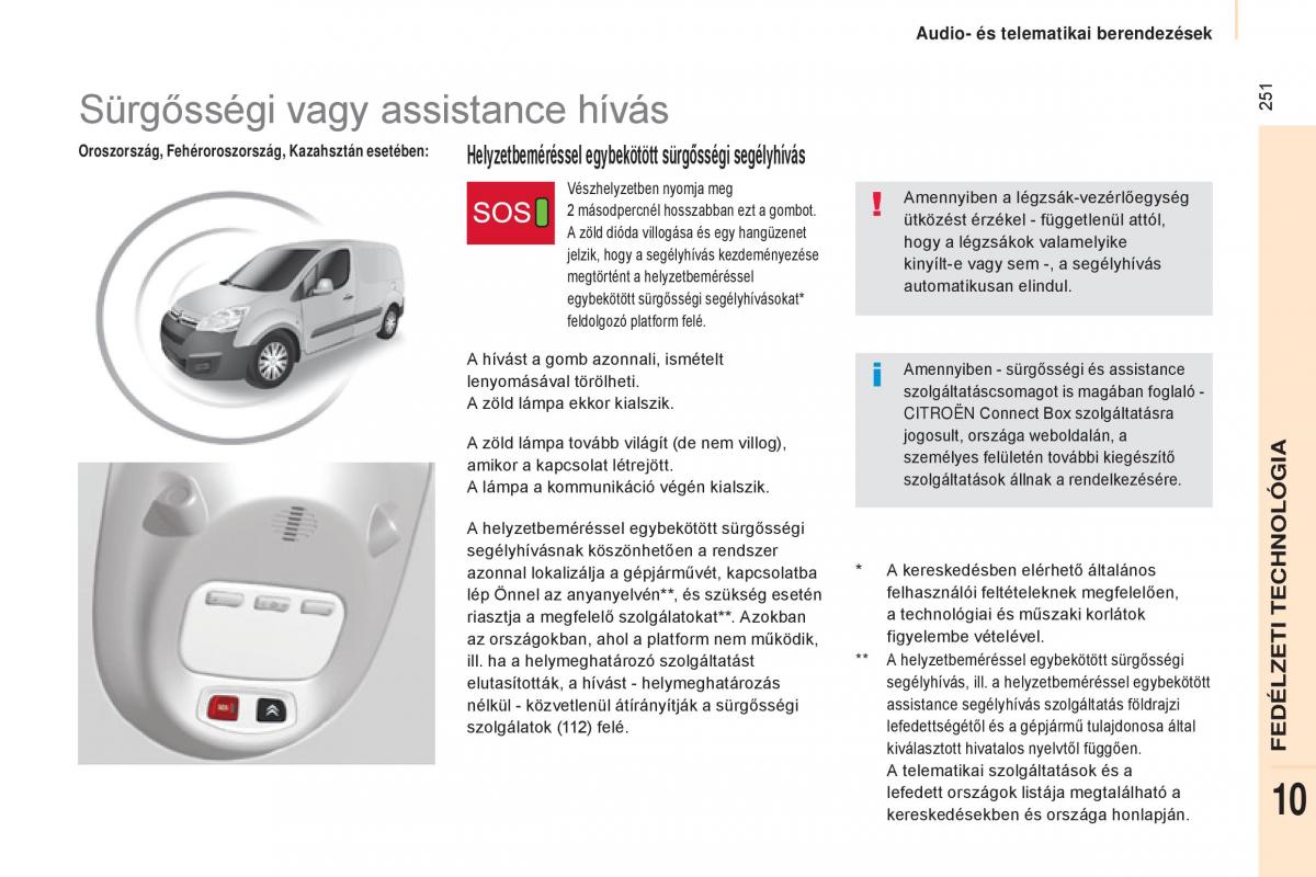 Citroen Berlingo Multispace II 2 Kezelesi utmutato / page 253