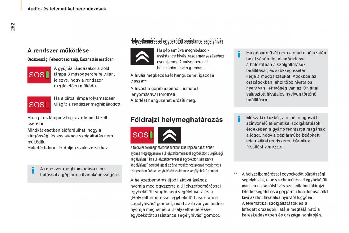 Citroen Berlingo Multispace II 2 Kezelesi utmutato / page 254