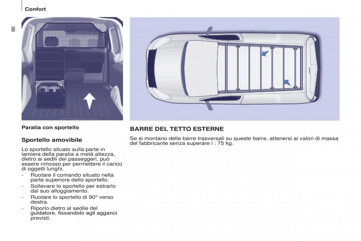 Citroen Berlingo Multispace II 2 manuale del proprietario / page 88