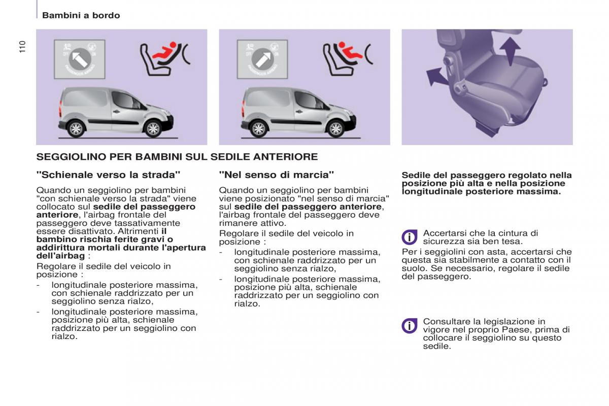 Citroen Berlingo Multispace II 2 manuale del proprietario / page 112