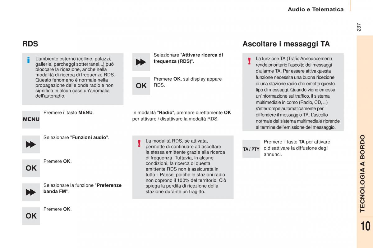 Citroen Berlingo Multispace II 2 manuale del proprietario / page 239