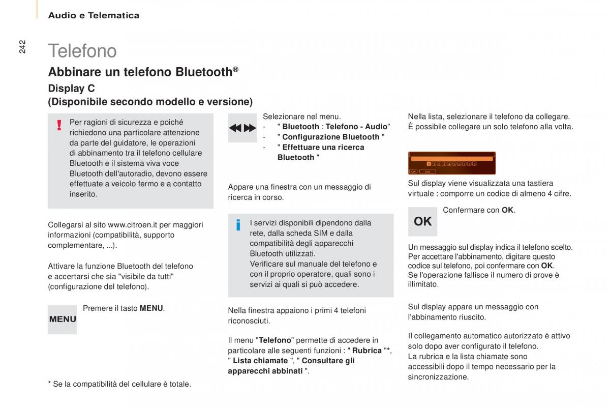 Citroen Berlingo Multispace II 2 manuale del proprietario / page 244