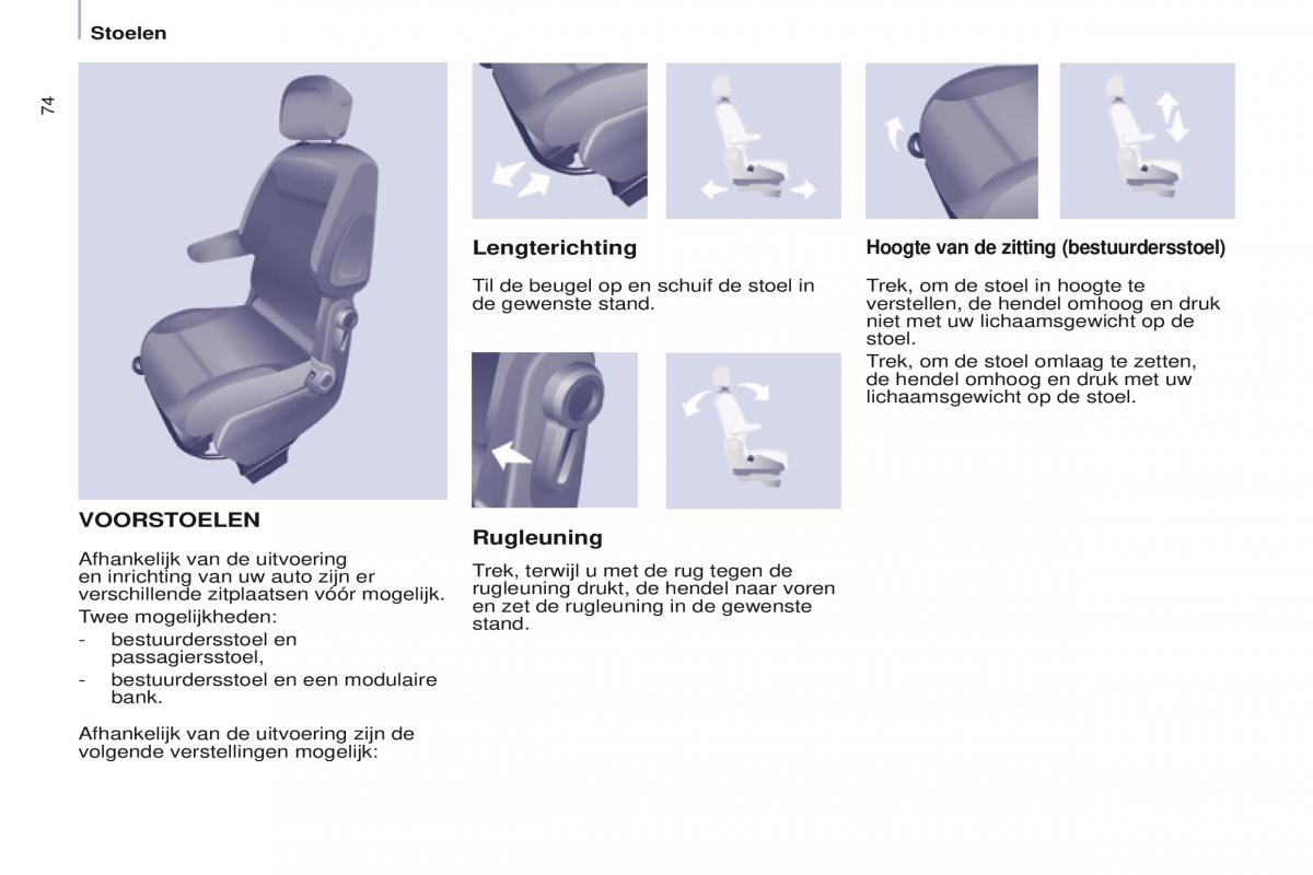 Citroen Berlingo Multispace II 2 handleiding / page 76