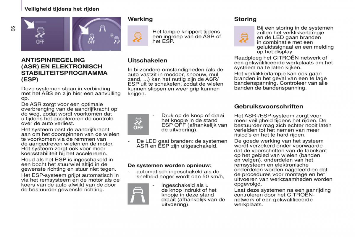 Citroen Berlingo Multispace II 2 handleiding / page 98