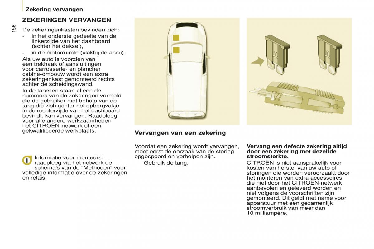 Citroen Berlingo Multispace II 2 handleiding / page 158