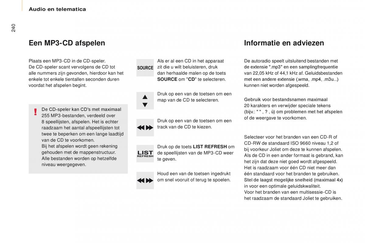 Citroen Berlingo Multispace II 2 handleiding / page 242