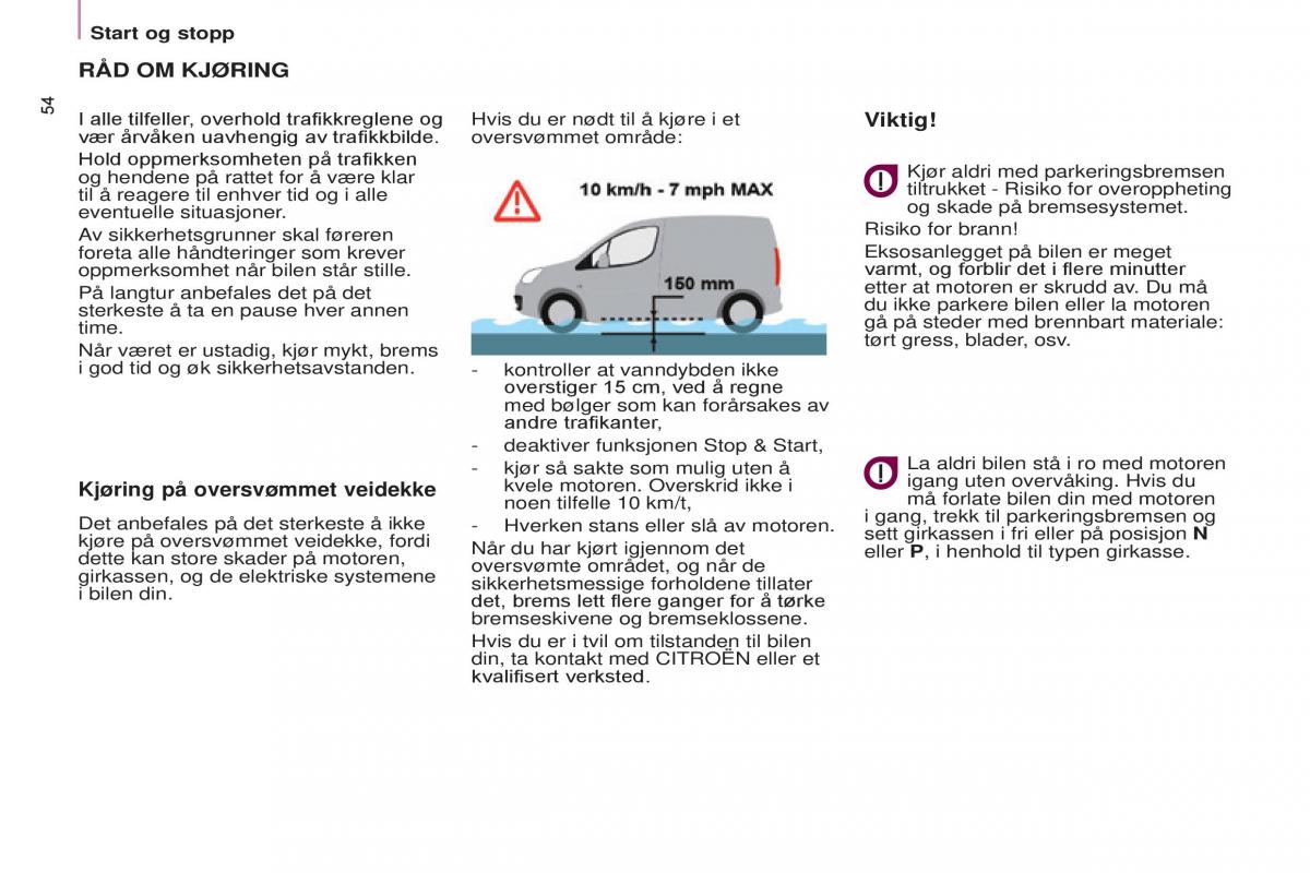 Citroen Berlingo Multispace II 2 bruksanvisningen / page 56