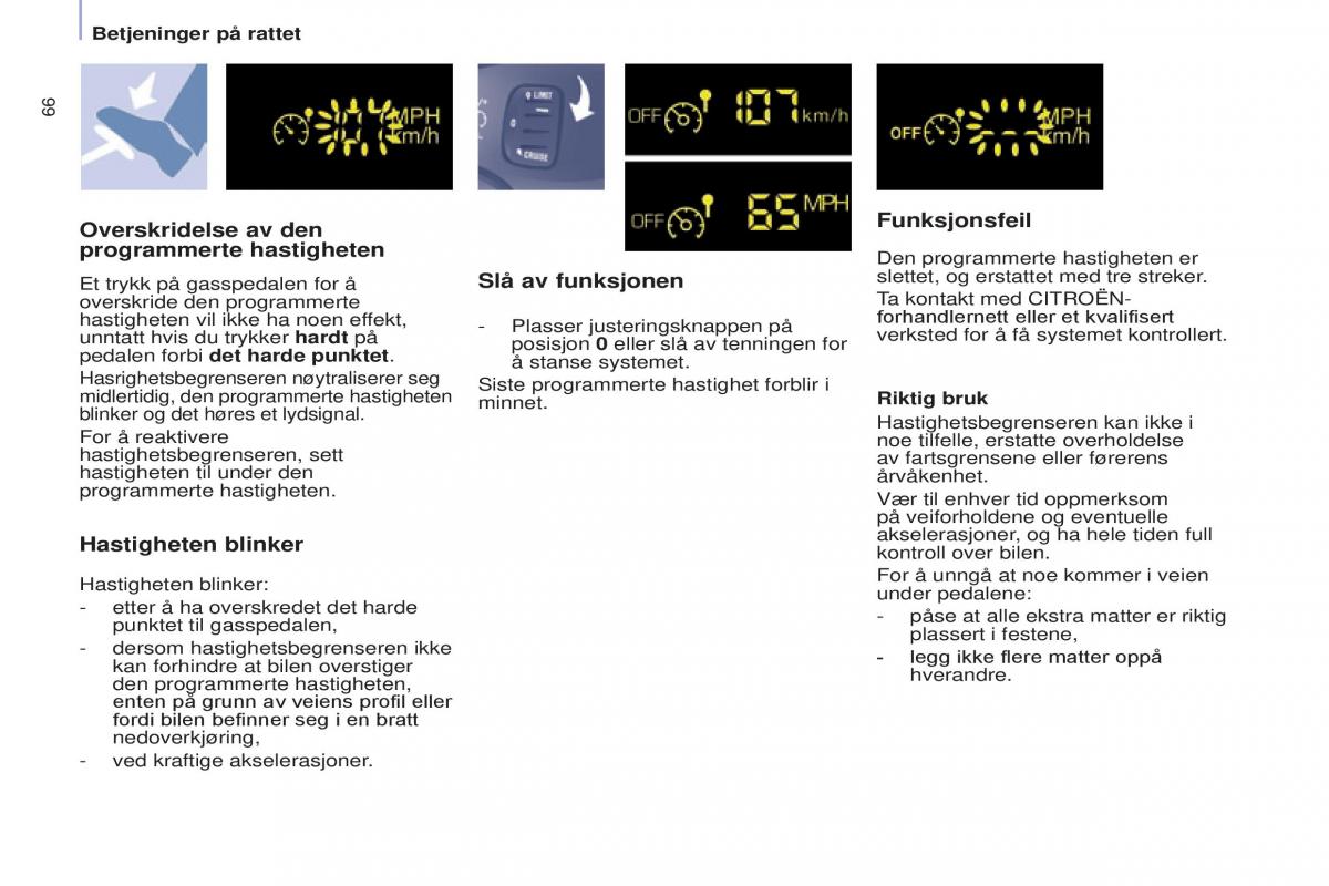 Citroen Berlingo Multispace II 2 bruksanvisningen / page 68