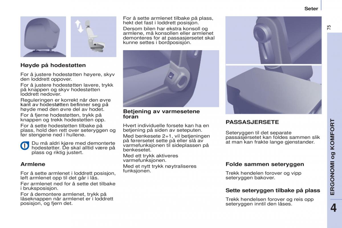 Citroen Berlingo Multispace II 2 bruksanvisningen / page 77