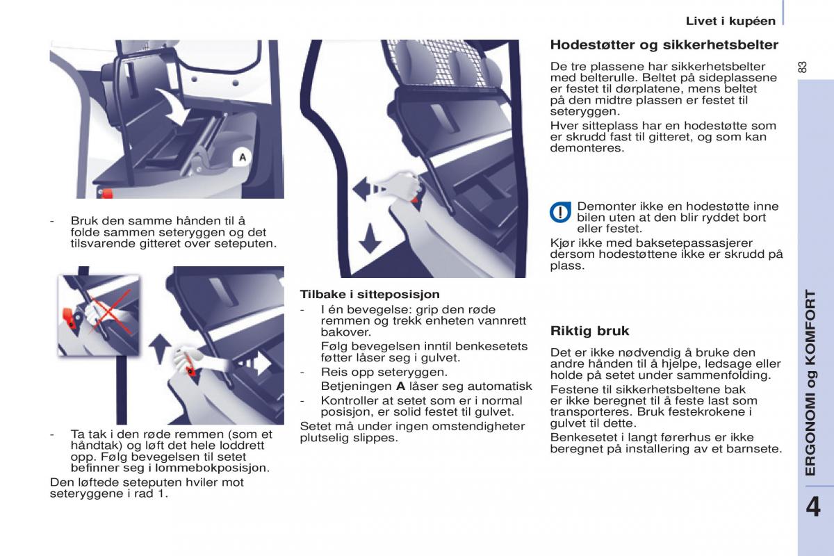 Citroen Berlingo Multispace II 2 bruksanvisningen / page 85