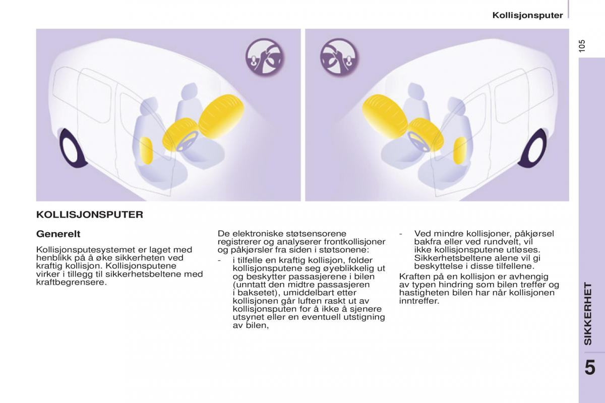 Citroen Berlingo Multispace II 2 bruksanvisningen / page 107