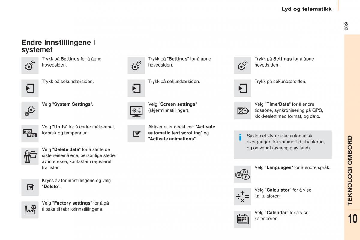 Citroen Berlingo Multispace II 2 bruksanvisningen / page 211