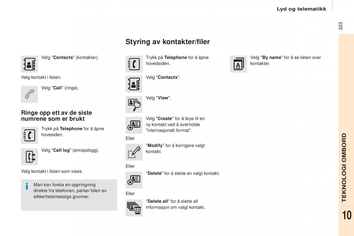 Citroen Berlingo Multispace II 2 bruksanvisningen / page 225